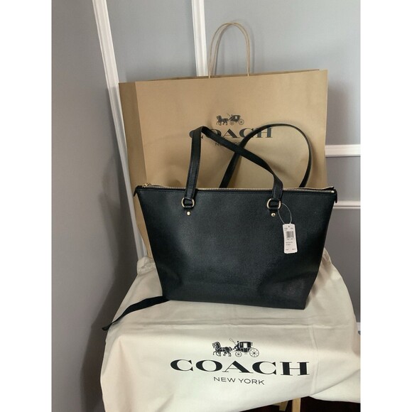 NWT COACH LEATHER GALLERY TOTE BAG - Picture 2 of 4